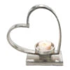 Teelichthalter, Nickel -Teppiche Verkäufe SingleHeart Kerzenstaender Silber Nickel 12x25x272C3 per2202