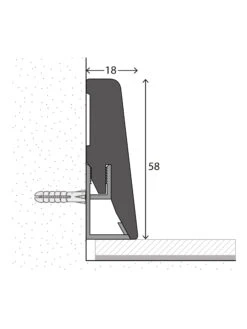Sockelleiste, Ölschiefer -Teppiche Verkäufe Sockelleiste6cm Zubehoer 6x250 schema