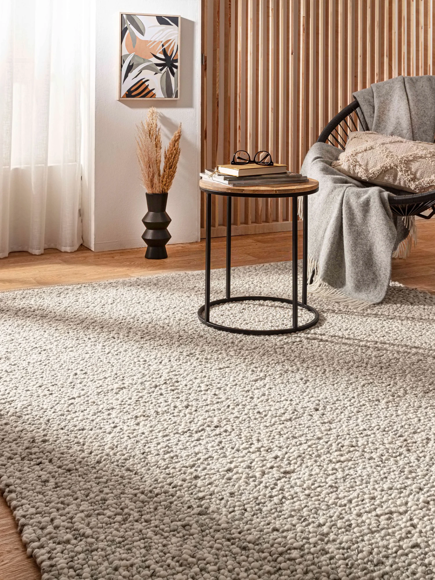 Woll-Teppich, Grey´n White 3 Woll-Teppich, Grey´n White