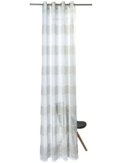 Ösenschal, Taupe 9 Ösenschal, Taupe -Teppiche Verkäufe Sontje Gardine Oesenschal Beige Taupe 140x245 pla2