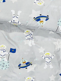 Kinderbettwäsche, Grey -Teppiche Verkäufe SpaceStar Bettwaesche Grau Grey 135x200 lup