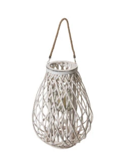 Laterne, Weiss -Teppiche Verkäufe Stelara Laterne Weiss 28x28x50 per3