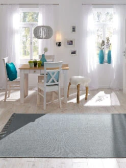 Baumwoll-Teppich, Grau
