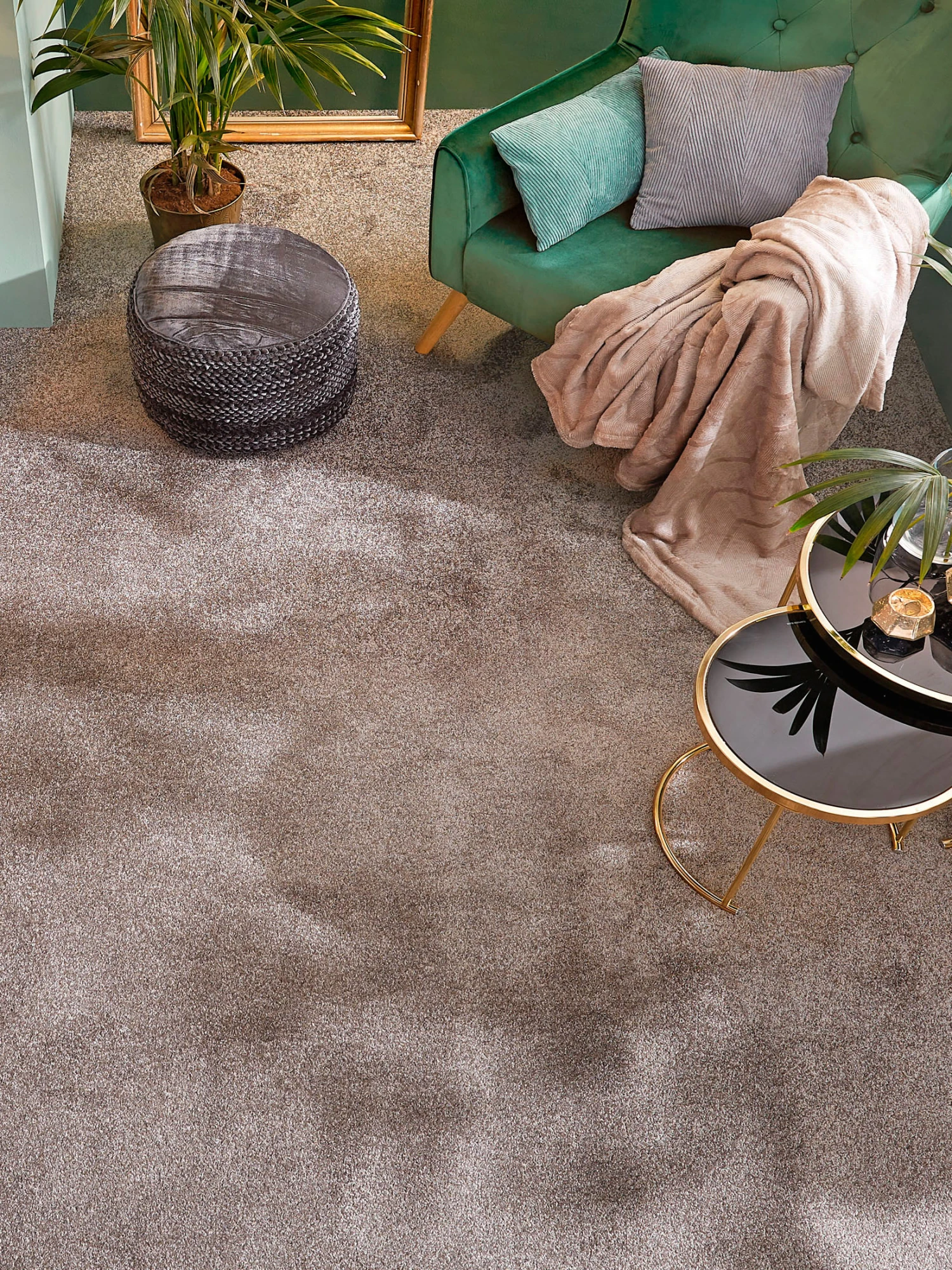 Velours-Teppichboden, Taupe 97 3 Velours-Teppichboden, Taupe 97