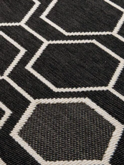 Läufer, Black 993 -Teppiche Verkäufe Tarent Laeufer SchwarzWeiss Black 80 lup