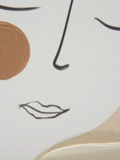 Leinwand-Druck-handbemalt, Beige/Weiss -Teppiche Verkäufe Theodora Druckgerahmt Beige BeigeWeiss 30x40 lup