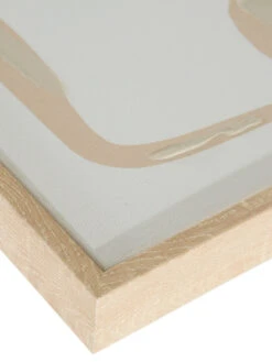 Leinwand-Druck-handbemalt, Beige/Weiss -Teppiche Verkäufe Theodora Druckgerahmt Beige BeigeWeiss 30x40 lup2