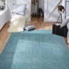 Hochflor-Teppich, Türkis -Teppiche Verkäufe Touch UniTeppich blau tuerkis 160x230 mil