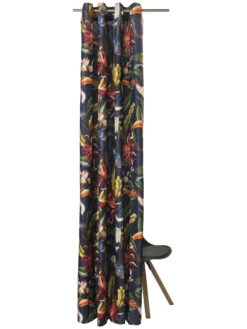 Ösenschal, Dunkelblau -Teppiche Verkäufe Tucani Gardine Oesenschal Blau Dunkelblau 140x250 pla2