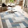 Moderner Teppich, Blue Avenue -Teppiche Verkäufe UrbanMaze DesignerTeppich Blau BlueAvenue 160x230 mil