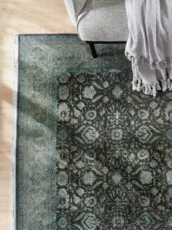 Vintage-Teppich, Green-Blue