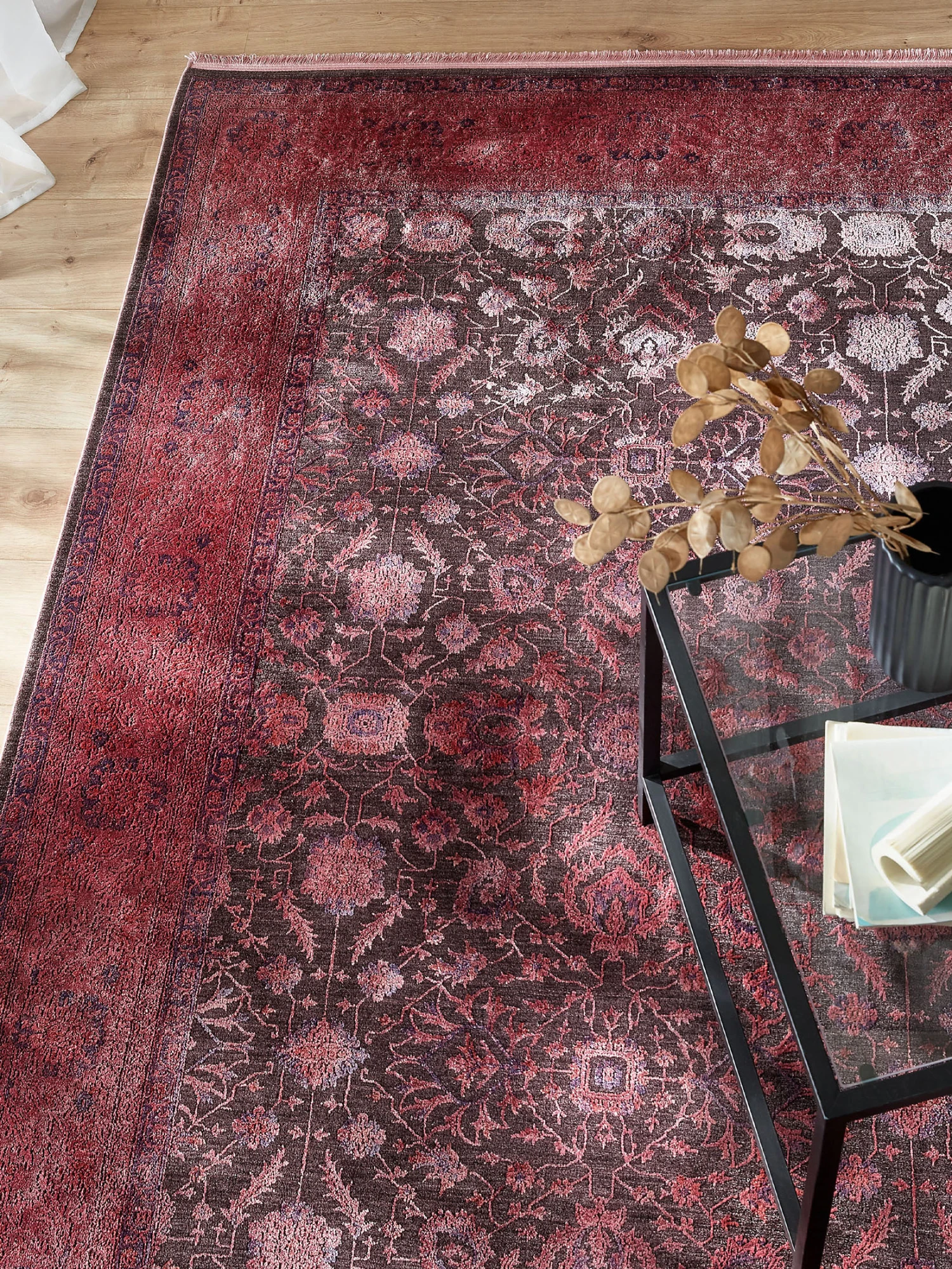 Vintage-Teppich, Pink-Blue 3 Vintage-Teppich, Pink-Blue