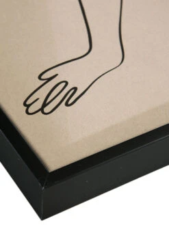 Leinwand-Druck-gerahmt, Beige/Schwarz -Teppiche Verkäufe Velara Druckgerahmt Schwarz BeigeSchwarz 40x50 lup2