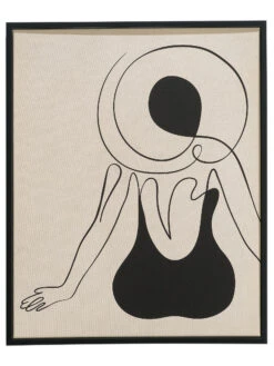 Leinwand-Druck-gerahmt, Beige/Schwarz -Teppiche Verkäufe Velara Druckgerahmt Schwarz BeigeSchwarz 40x50 pla