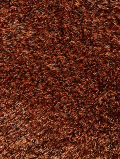 Hochflor-Teppich, Kupfer -Teppiche Verkäufe Vernissage Langflorteppich orange kupfer 200rund lup2