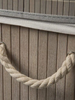 Korb, Hellgrau -Teppiche Verkäufe WaescheboxBen Korb Hellgrau 30x40x60 lup1