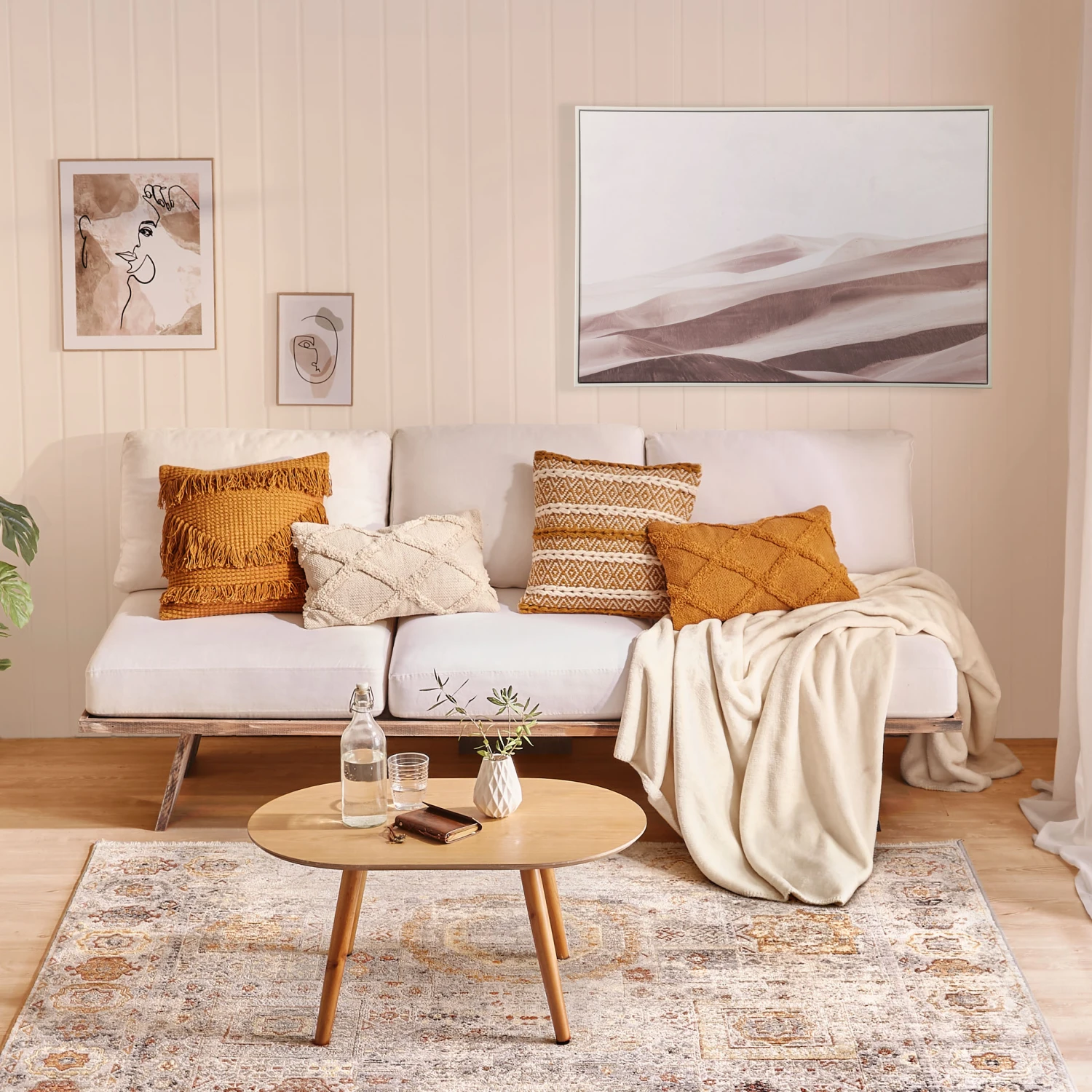 Leinwand-Druck-gerahmt, Hellbeige 4 Leinwand-Druck-gerahmt, Hellbeige – Bild 2