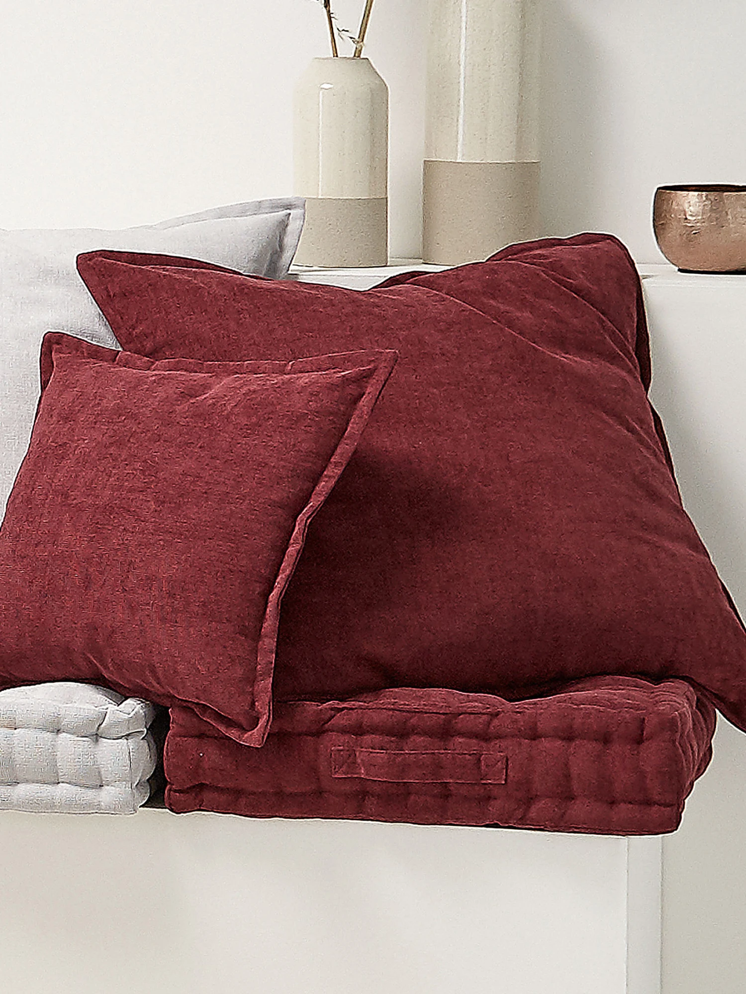 Kissen, Bordeaux 4 Kissen, Bordeaux – Bild 2